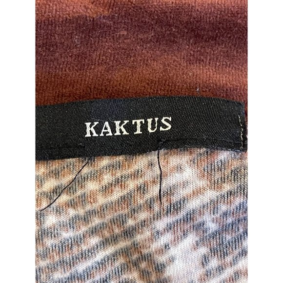 KAKTUS Women's Animal Print Velour Zip Up Lightweight Jacket Brown Size Medium - Picture 6 of 6